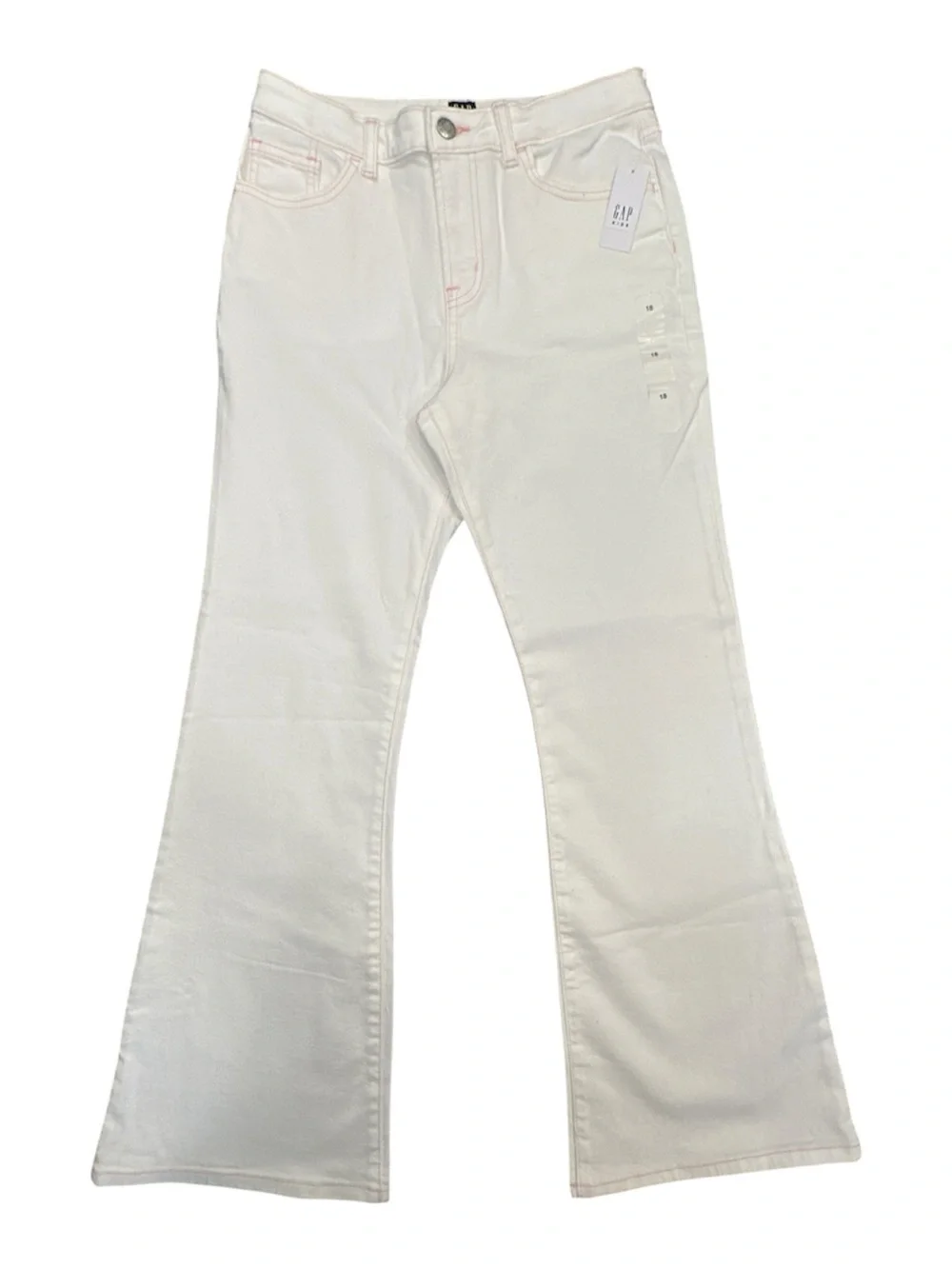 NWT Gap Kids White '70s Flare Jeans - Size 18